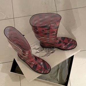 Burberry rain boots